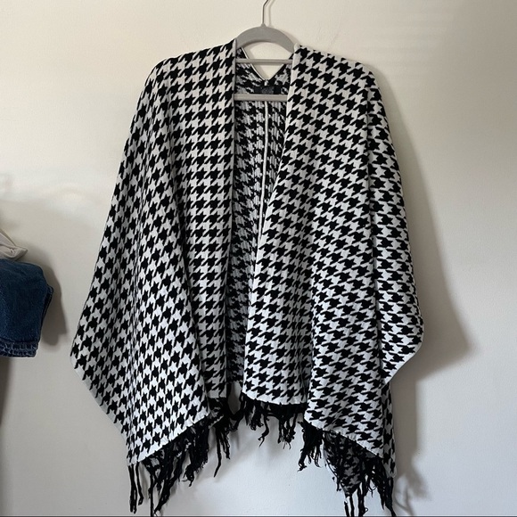 Houndstooth print shawl OS Verve Ami - Picture 4 of 4